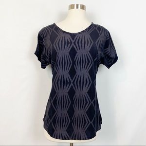 Serial Cultura Black Crepe de Chine Blouse Small